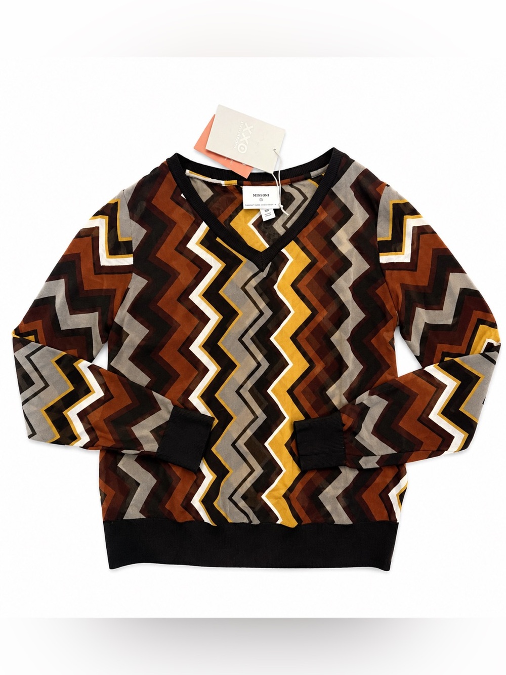 NWT Missoni for Target 20th Anniversary Chevron Sheer Blouse